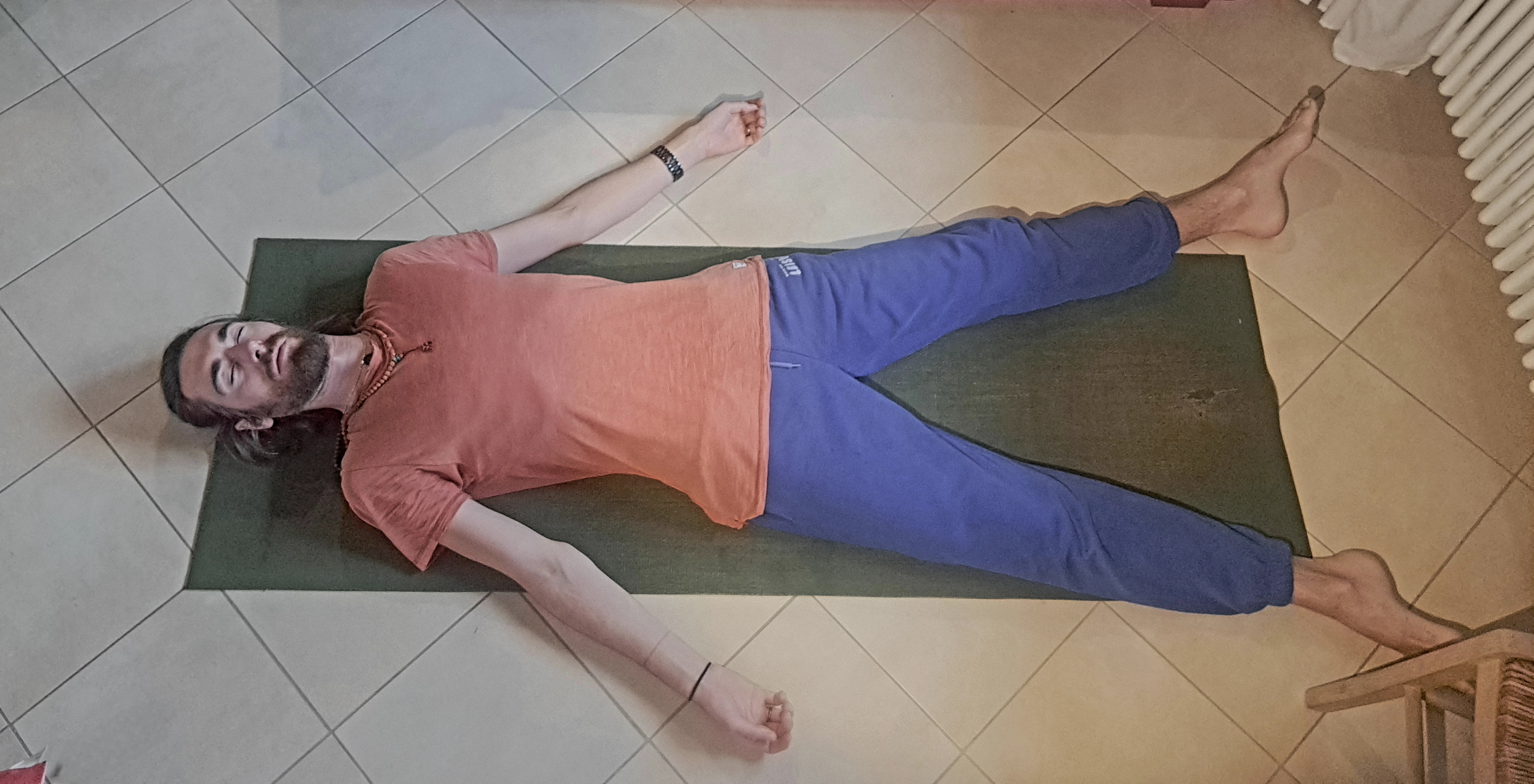 Seb in savasana